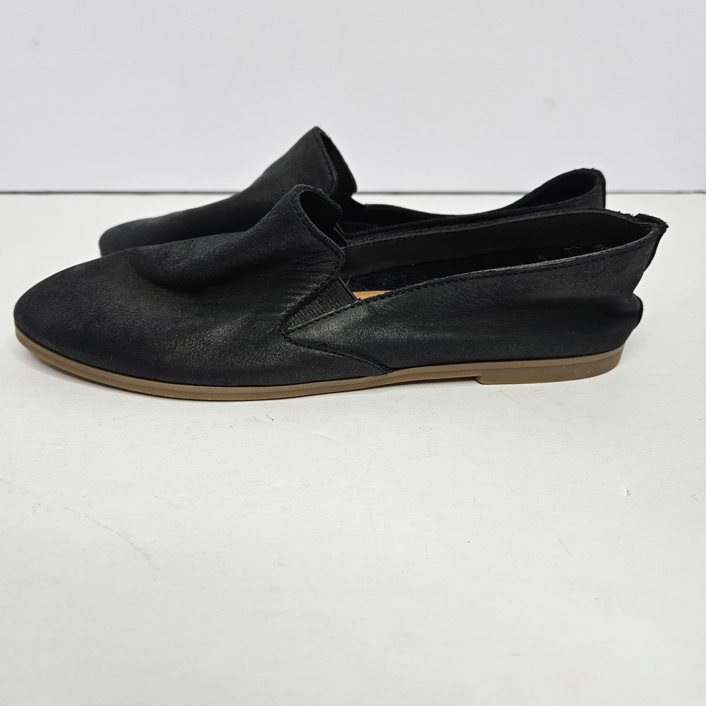 Lucky Brand Slip On Shoes Black Flats Size 6.5 Heel To Toe 9.5" - Picture 4 of 8